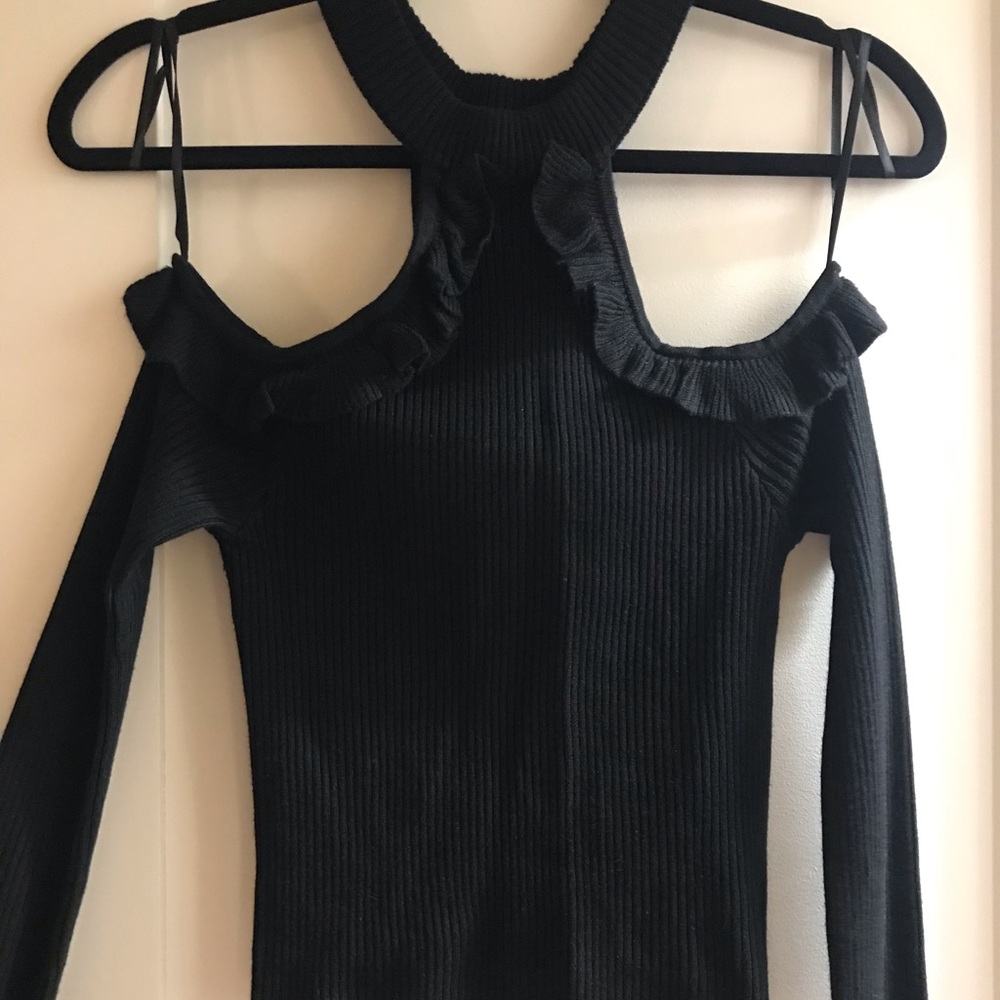 Black Cold shoulder sweater